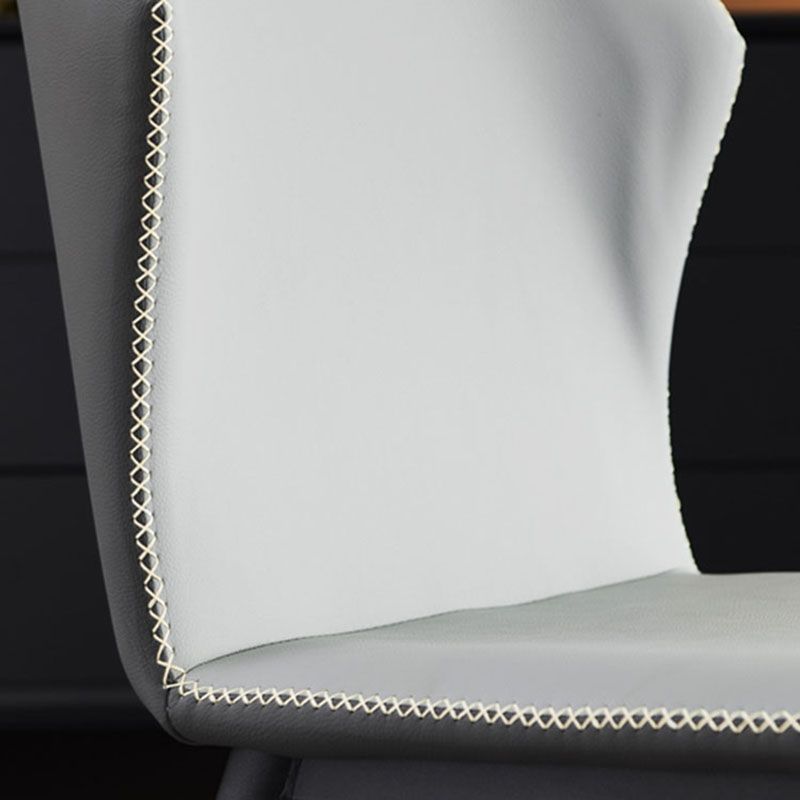 Minimalist Style Wingback Parsons Chair Leather Dining Chairs for Kitchen