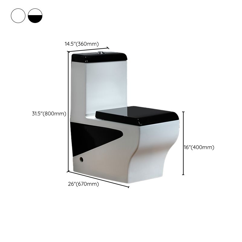 Skirted Traditional Toilet Floor Mount One-Piece Toilet with Slow Close Seat