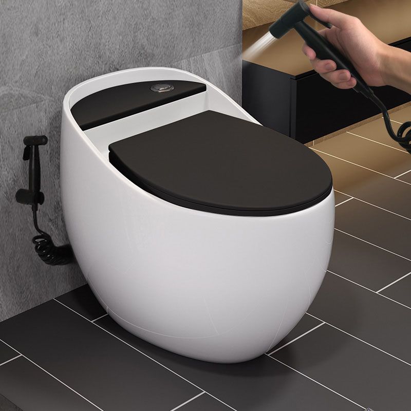 Concealed Tank Flush Toilet Modern Floor Mount One-Piece Toilet with Slow Close Seat