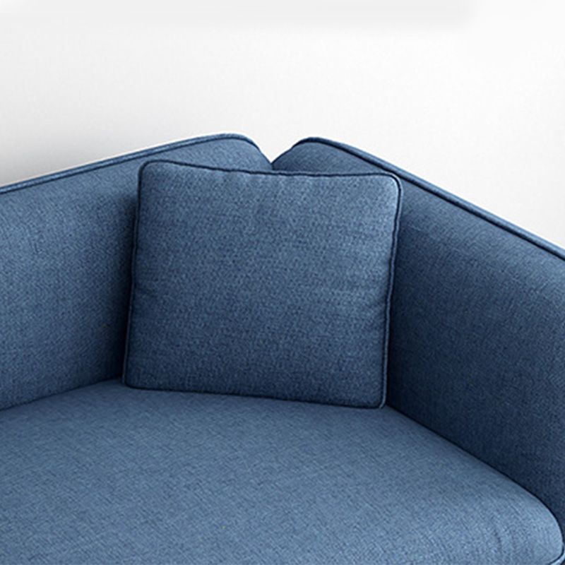 Scandinavian Linen Sofa with Tight Back and Tuxedo Arm for Apartment