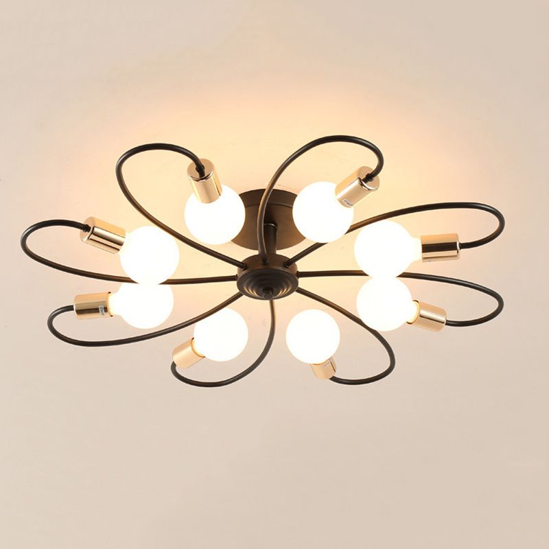 Industrial Ceiling Light Simple Flush Mount Light Fixture for Sitting Room