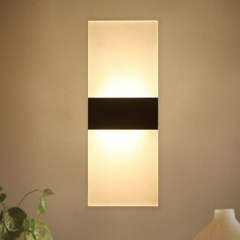 Rechthoekige LED -wand gemonteerd licht eenvoud Acryl Corridor Wand SCONCE LICTIE