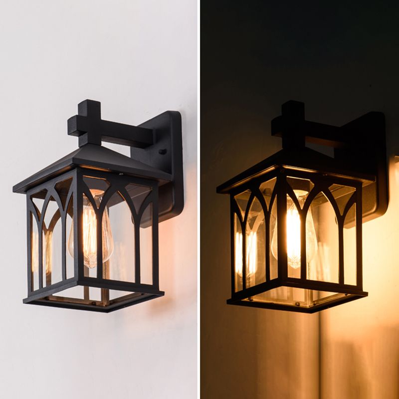 Aluminum Alloy Wall Lamp Sconce Industrial Outdoor Squared Sconce Light Fixture