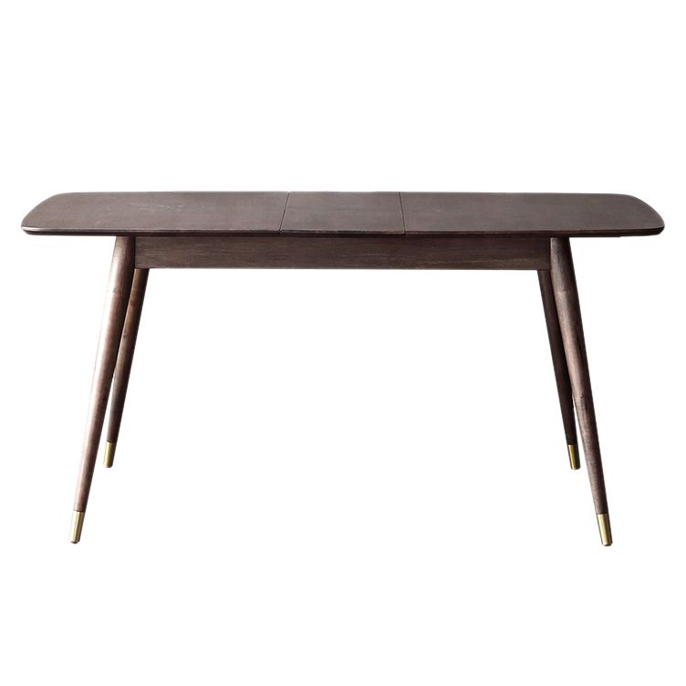 Mesa de comedor rectable extensible moderna mesa de madera de roble ajustable con 4 patas