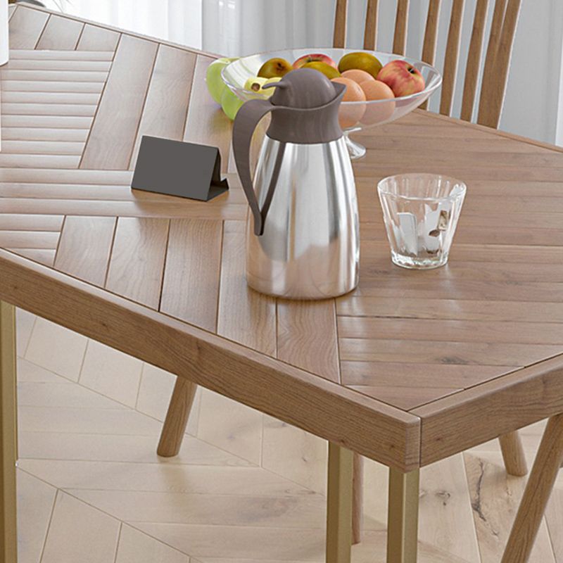 Pine Wood Industrial Dining Set 1/2/3/4/5 Pcs Dinette Set with Chairs and Bench