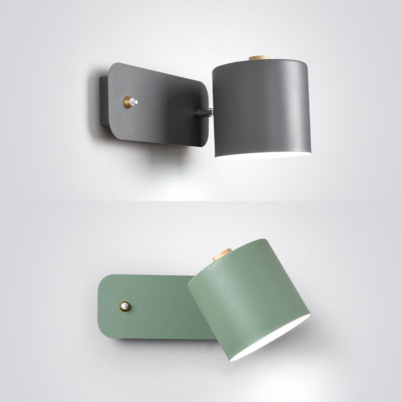 1 Light Metal Wall Mounted Wall Lights Modern Cylinder Wall Sconces Lighting Fixtures for Dining Room