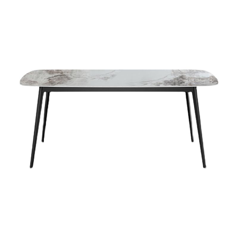 Contemporary Dining Set 1/7 Pcs Sintered Stone Dining Table with Wingback Chairs