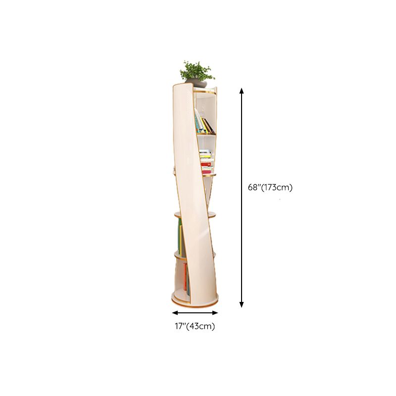 Glam Plastic Bookshelf Standard Closed Back Bookcase with Shelves