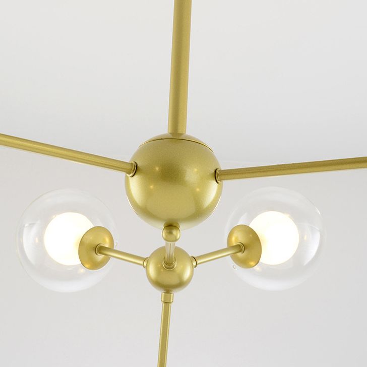 Radiale Kronleuchter leichte Einfachheit Glas Anhänger Beleuchtung für Wohnzimmer