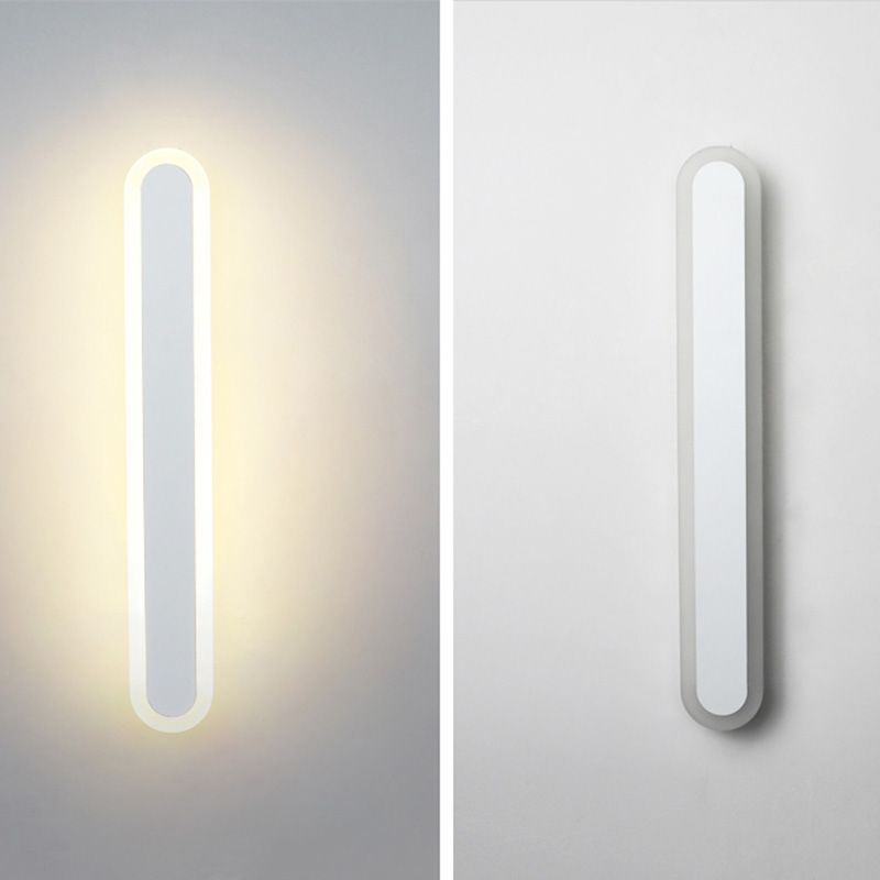 LED Line Shaped Wall Sconce Postmodern Style Acrylic Wall Mount Light Fixture