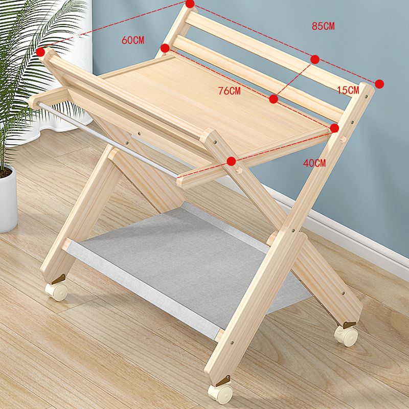 Modern Wooden Baby Changing Table Safety Rails Changing Table with Shelf