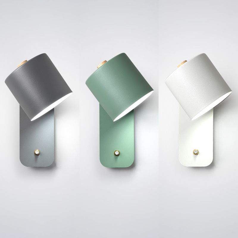 1 Light Metal Wall Mounted Wall Lights Modern Cylinder Wall Sconces Lighting Fixtures for Dining Room