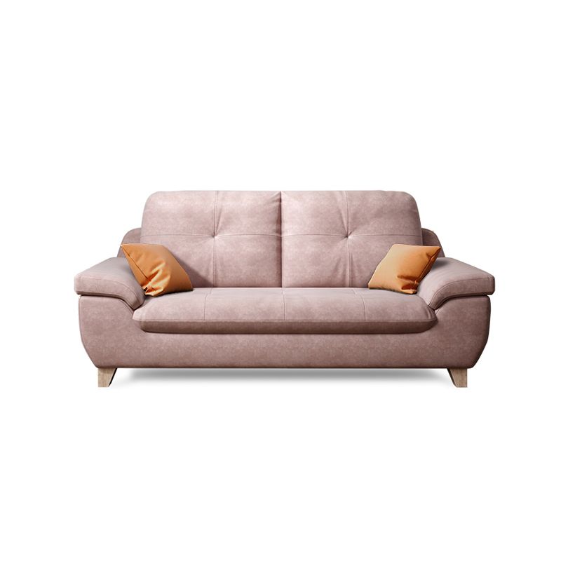 Faux Leather Pillow Top Arm Modern Sofa with Stain Resistant and Water Proof