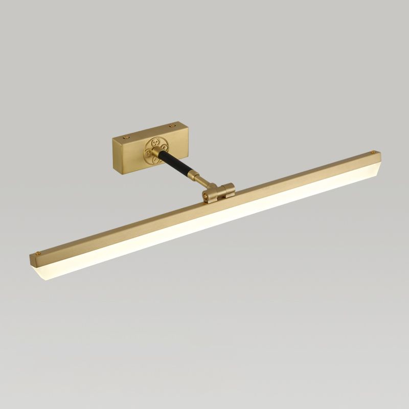 Metal Linear Shade Wall Sconce Modern Style 1- Light Mirror Wall Mount Lighting