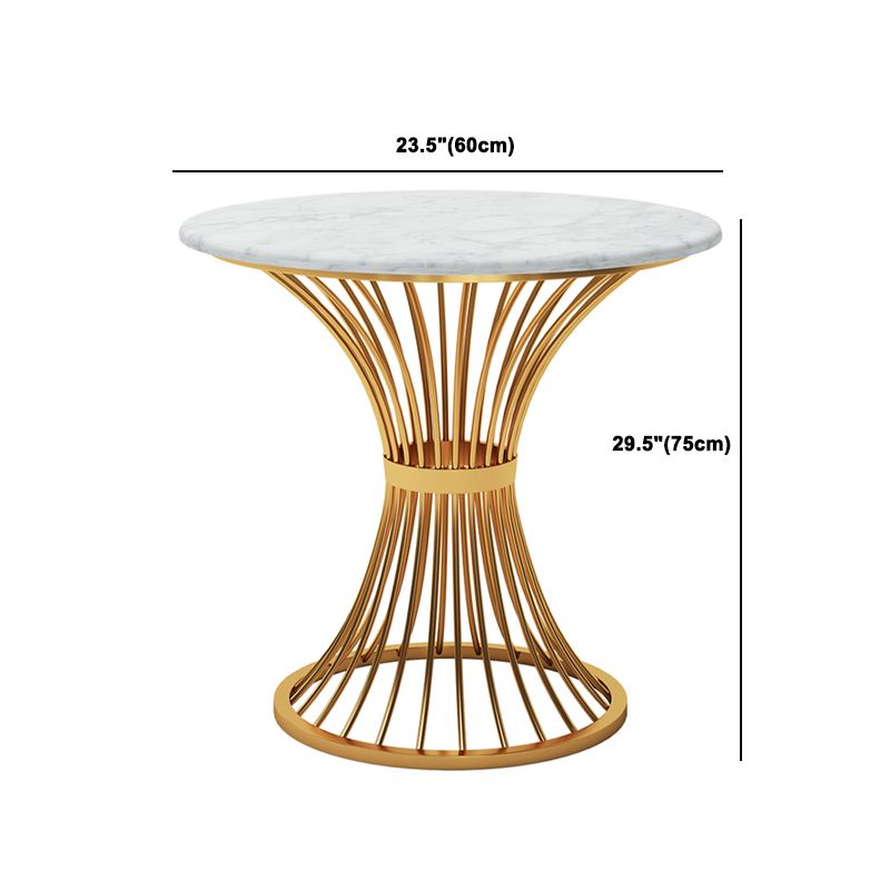 Glam Sintered Stone Dining Set Round 1/2/3/4/5 Pieces Dining Set for Home Use