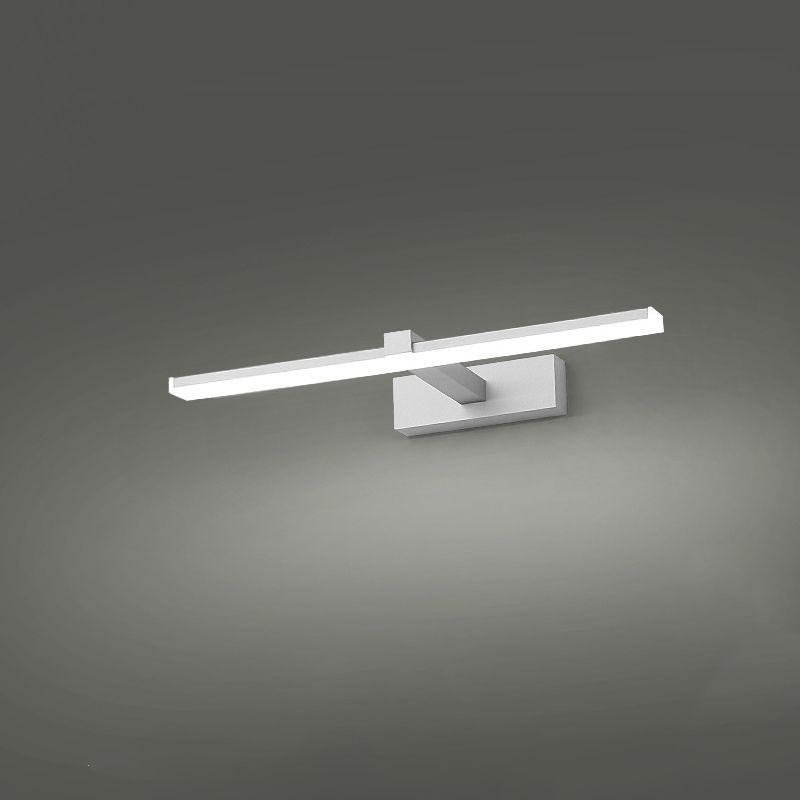 Iluminación de pared de sombra lineal de metal estilo moderno de 1 luces de montura de pared de espejo de 1 luces
