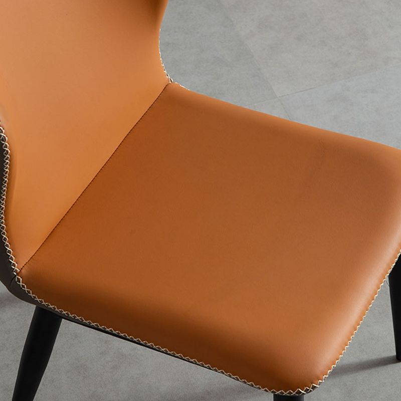 Chaise d'appoint d'intérieur industrielle Chaise de salle à manger rembourrée en métal à oreilles (Ensemble de 2)