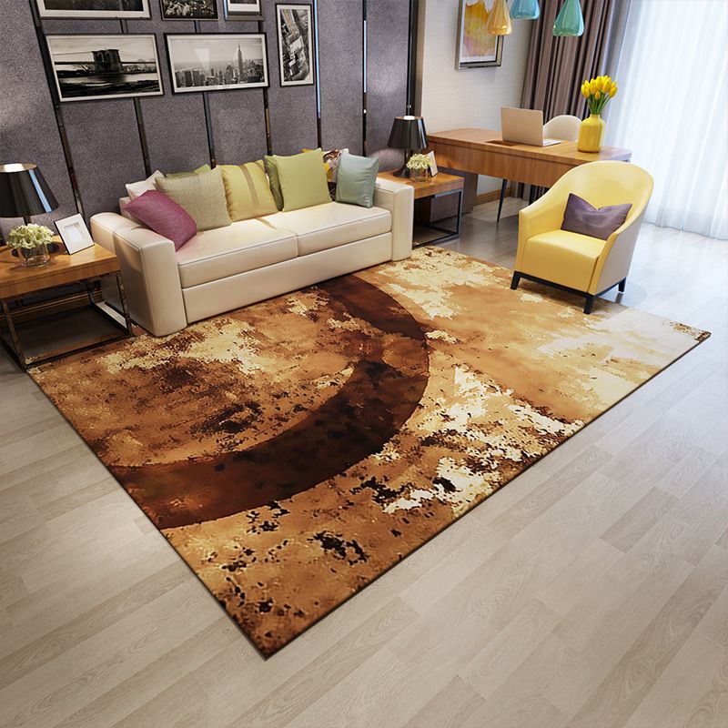 Contemporary Rug Abstract Pattern Basic Area Rug Polyester Anti-Slip Rug for Living Room