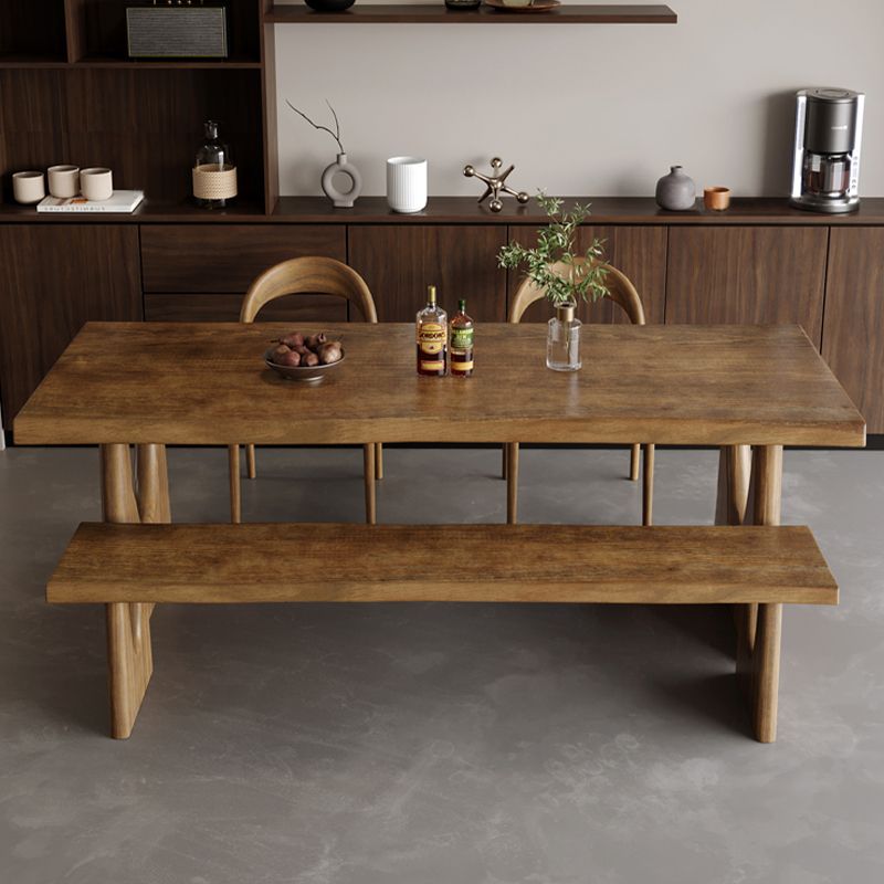 Modern Style Rectangle Dining Table Solid Wood Dining Table for Dining Room
