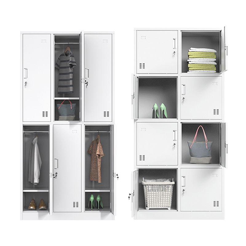 Metal White Storage Cabinet Contemporary Cabinet for Bathroom