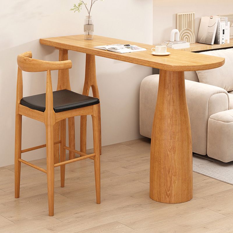 Contemporary Style Wood Bar Table 1/2 Pieces Bar Table Set for Home Use