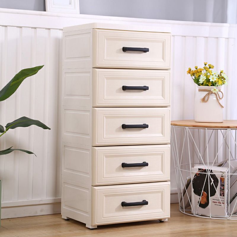 Contemporary 5-drawer Storage Cabinet Plastic Wardrobe Armoire