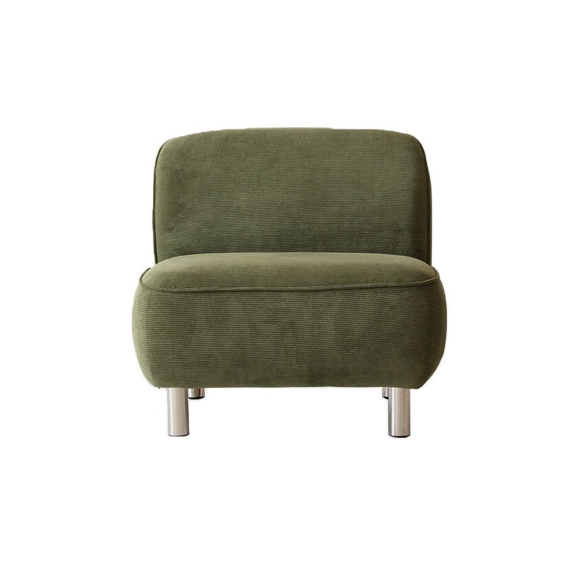 Corduroy 25.98" Wide Armless Chair Basic Four Leg Chair for Living Room