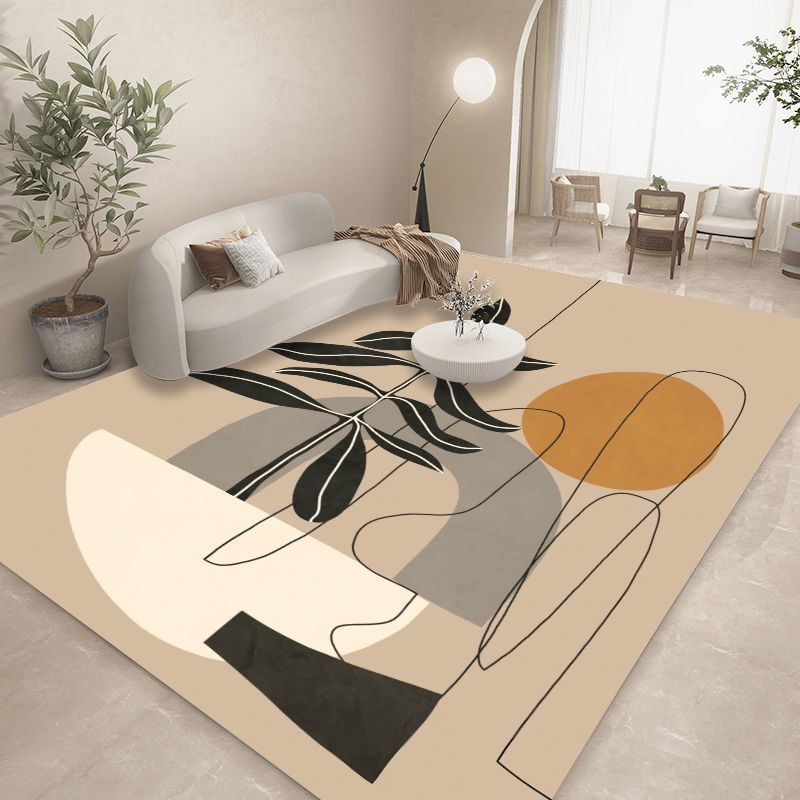 Tapis de bloc de couleur tapis intérieur tapis de géométrie nordique