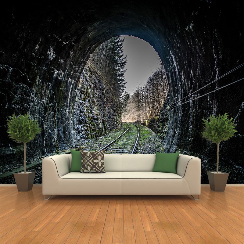Photography Horizontal Tunnel Mural Wallpaper 3D Scene Wall Decor Bedroom Wall Murals