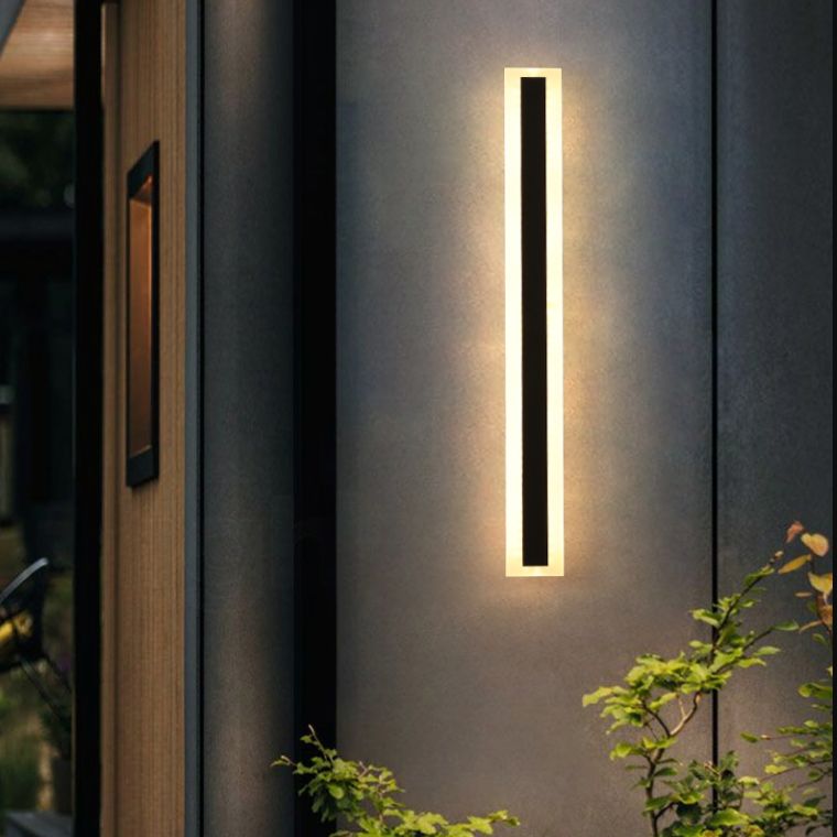 Sconce da parete lineare a 1 luce moderna illuminazione da parete in stile semplice moderno in nero