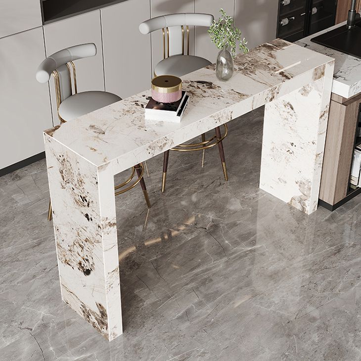 Modern Bar Dining Table Stone Rectangle Bar Table for Living Room