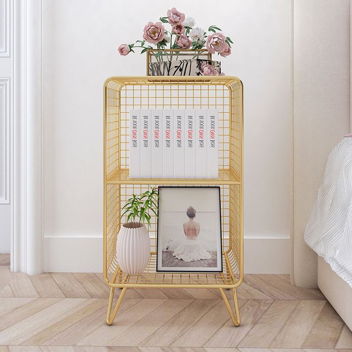 Moderne Metall Standard Bücherregal Gold und Black Iron Closed Back Bücherregal