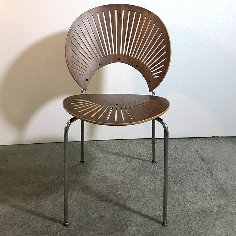 Silla industrial de metal con respaldo abierto para cocina, comedor, silla lateral