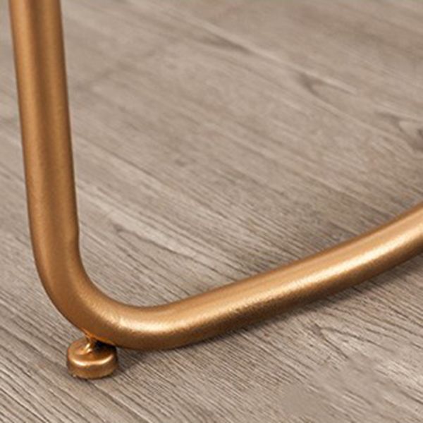 Modern Backless Armless Counter Stool Iron Cafe Bar Stool with Seat and Pedal