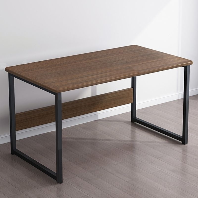 Industrial Rectangular Desk Engineered Wood Writing Desk with Metal Legs