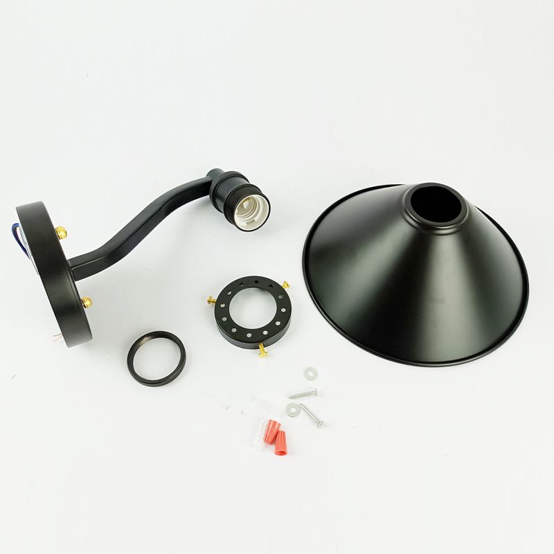 Industrial Wall Sconce Cone Shape Wall Light with Metal Shade for Living Room