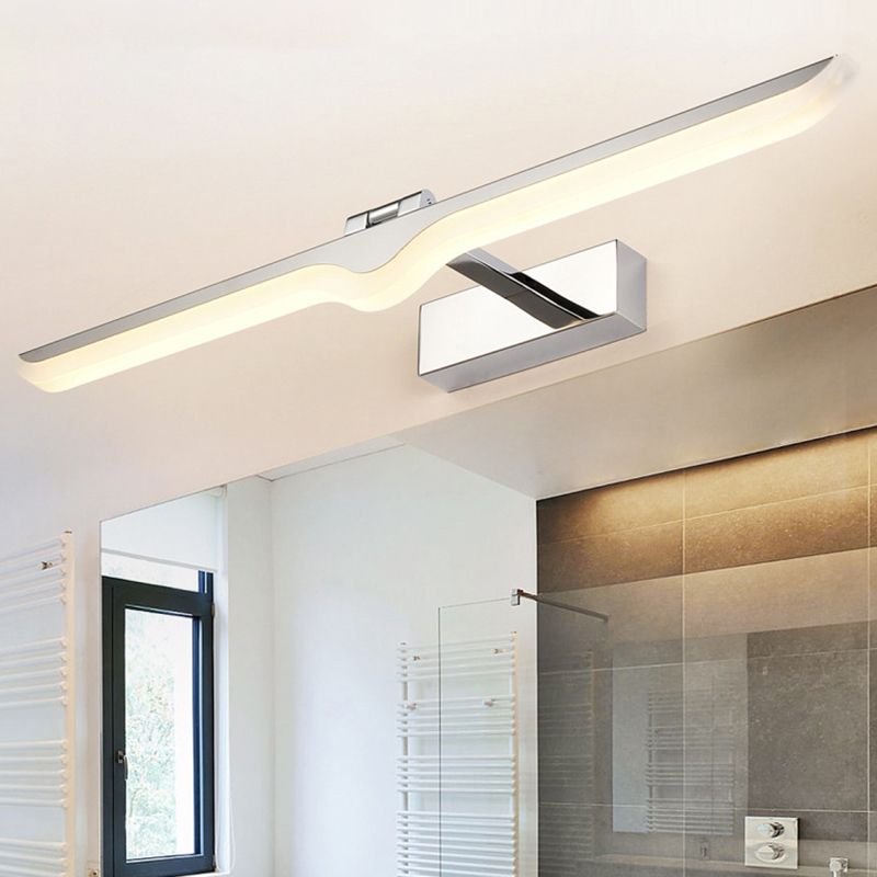Illuminazione sconde da parete cromata per la lampada con doccia in metallo a led minimalista per bagno con doccia