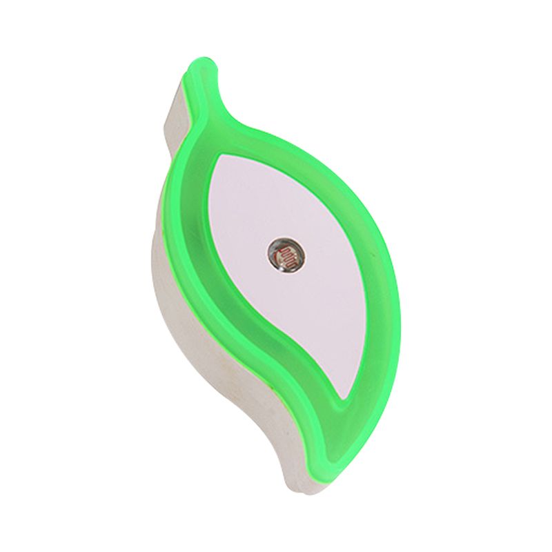 Ideas de iluminación de pared de hoja de plástico de hoja de la pared de la lámpara LED de la noche del enchufe LED para niños para niños.