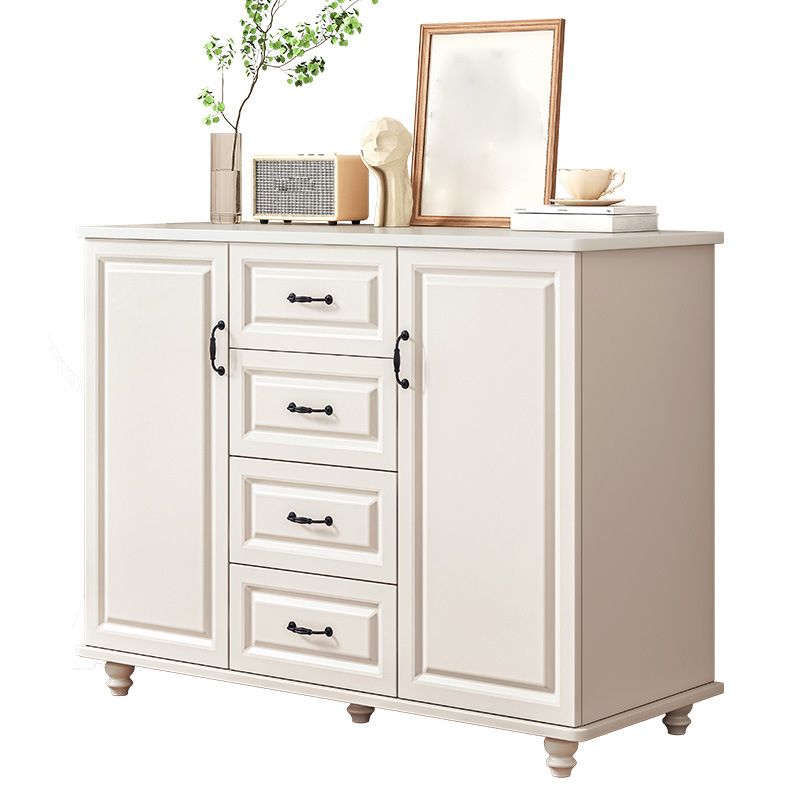 Modern Side Cabinet with Wooden Legs and Storage Drawers Cabinet