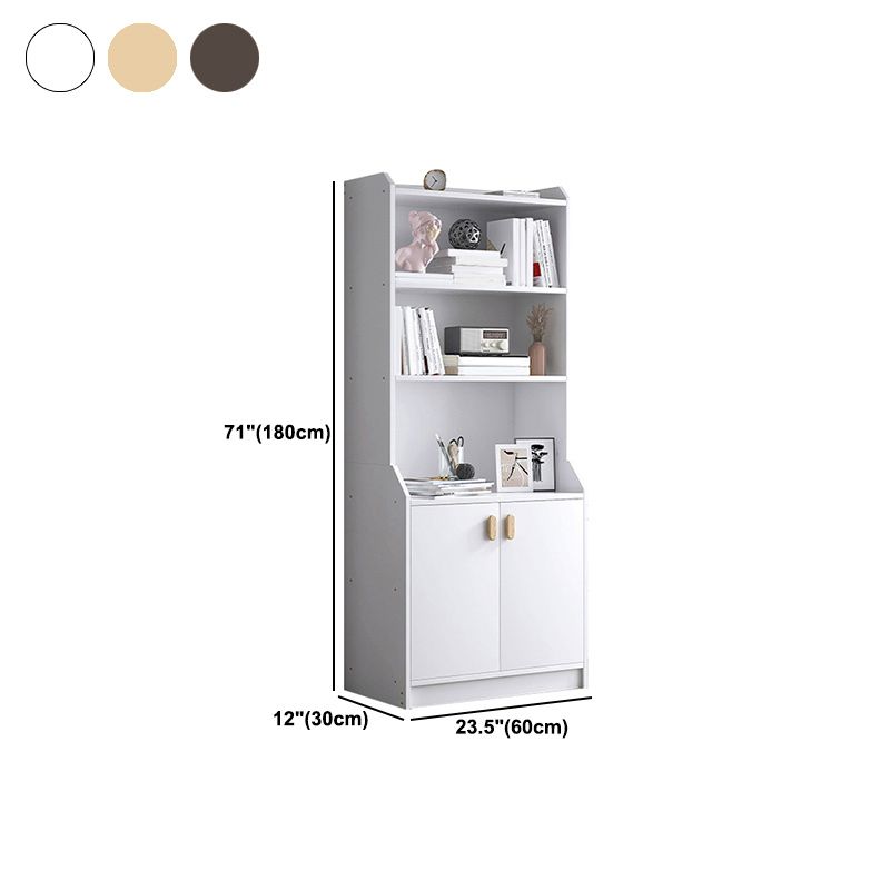 Modern Accent Cabinet with Wooden Shelves and Doors Water Resistant Cabinet