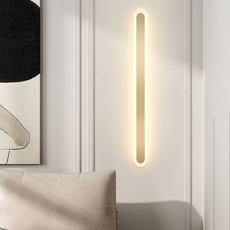 Éclair mural en métal linéaire Éclairage mural de style moderne en or