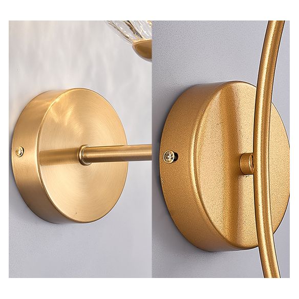 Globe Wall Sconce Gypsophila Style Glass Sconce Wall Light for Bedroom