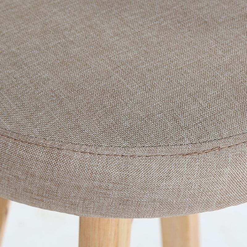 Contemporary Solid Wood Barstool Indoor Bar Stool with Footrest and Cushion