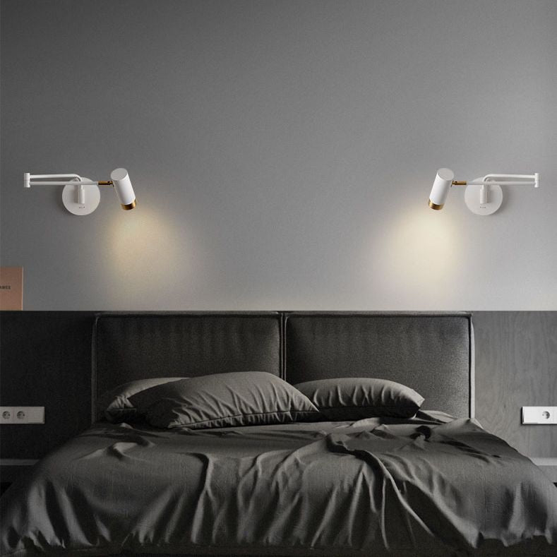 Aluminum Minimalism Wall Light Sconces Swing Arm Wall Mounted Light for Bedroom