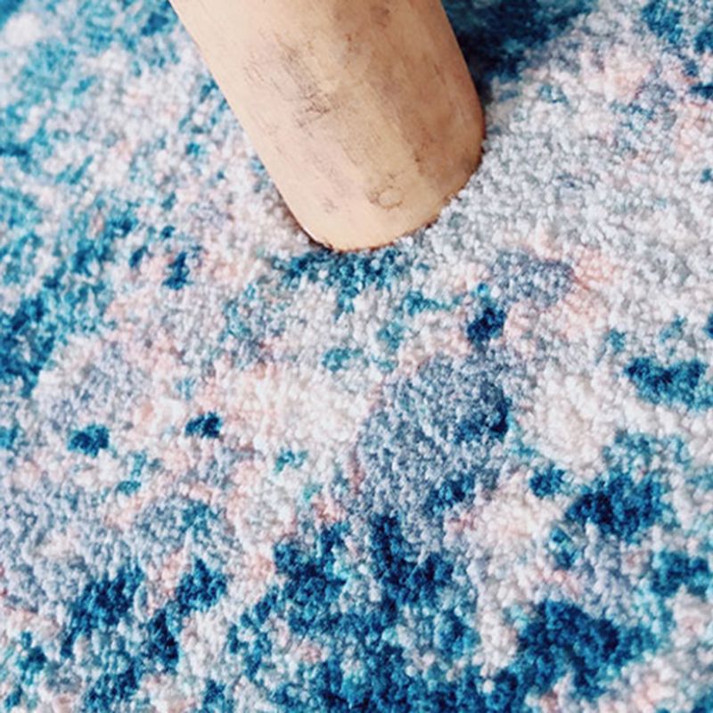 Modern Living Room Area Rug Abstract Pattern Polyester Stain Resistant Rug for Home Decor