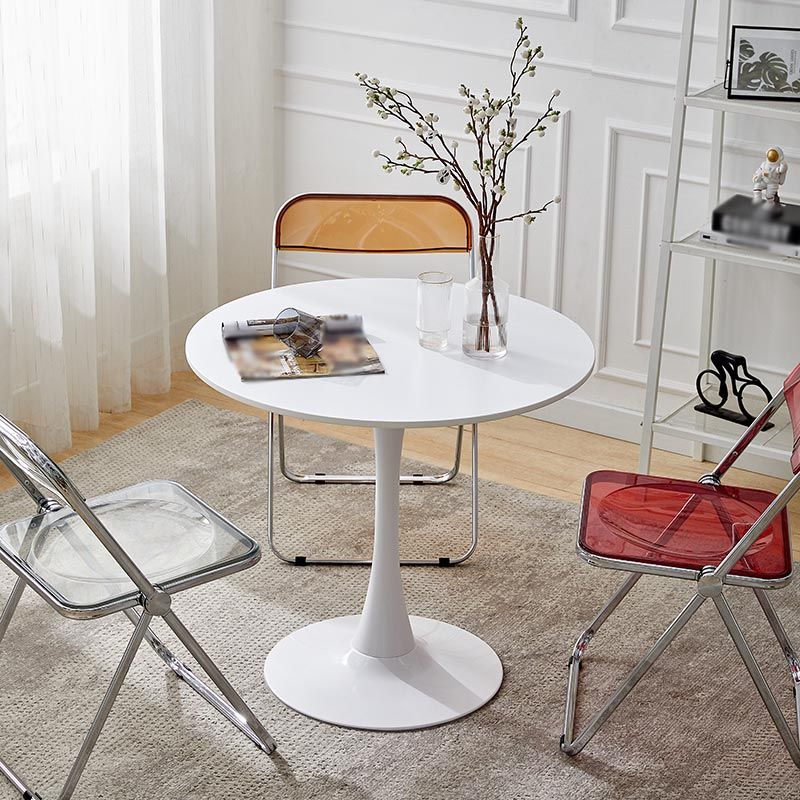 Minimalism Style Round Top Restaurant Table Metal Base Dining Table