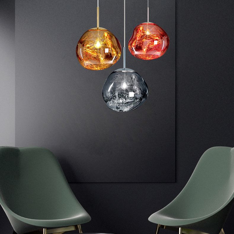 1 leichte Acrylheizenheizleuchten moderne kugelförmige Hanghänge -Anhängerleuchten für Esszimmer