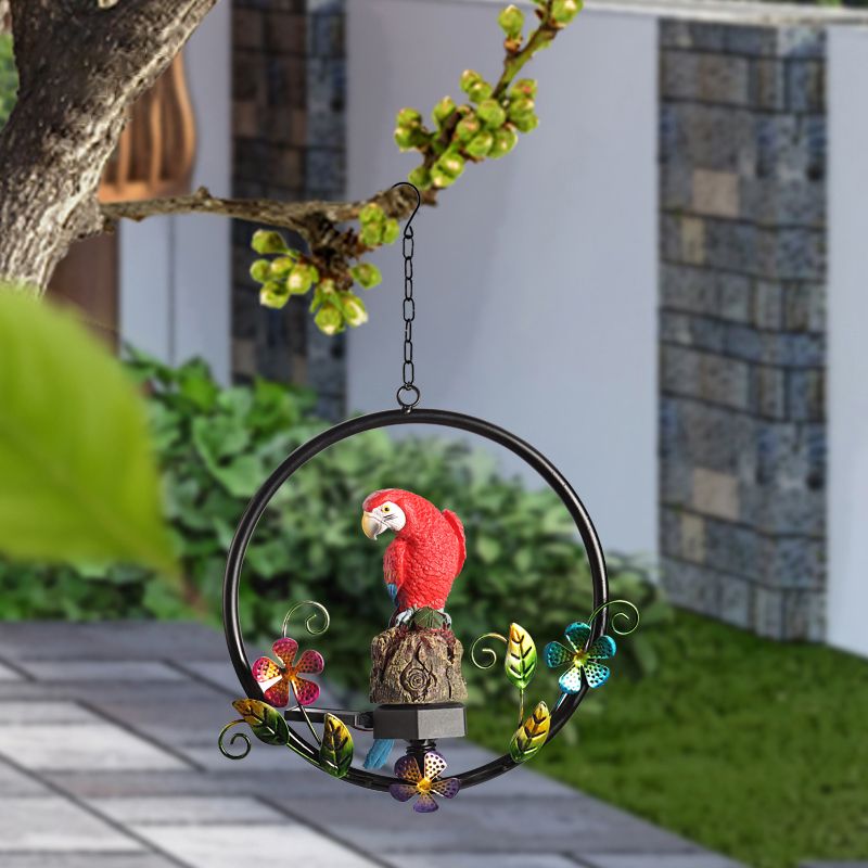 1 Pc Bird LED Suspension Light Decorative Resin Garden Solar Pendant Light Fixture