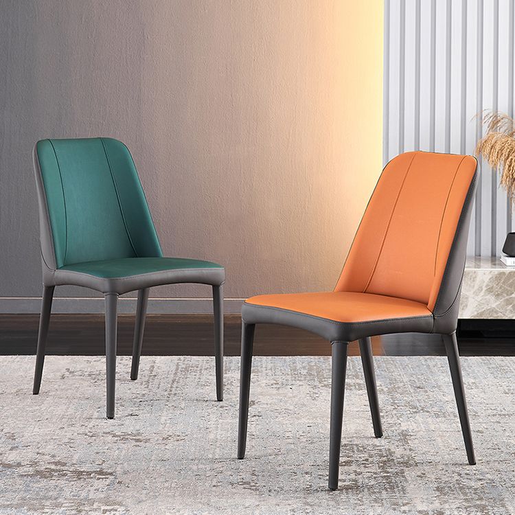 Chaises de salle à manger en métal contemporain Parsons Chaise sans arme pour usage à domicile