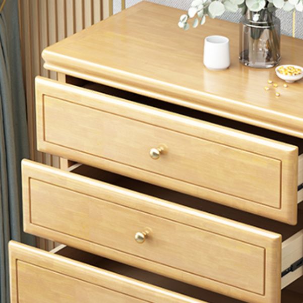 Modern Rectangle Accent Chest with Soft Close Drawers in Solid Wood